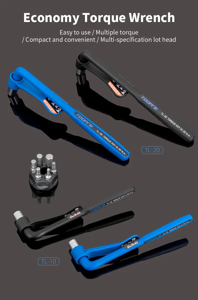 TOOPRE Fahrrad Praktischer Drehmomentschlüssel Sechskant-Set 10-20NM Hochpräzises Drehmomentwerkzeug – Detail 1