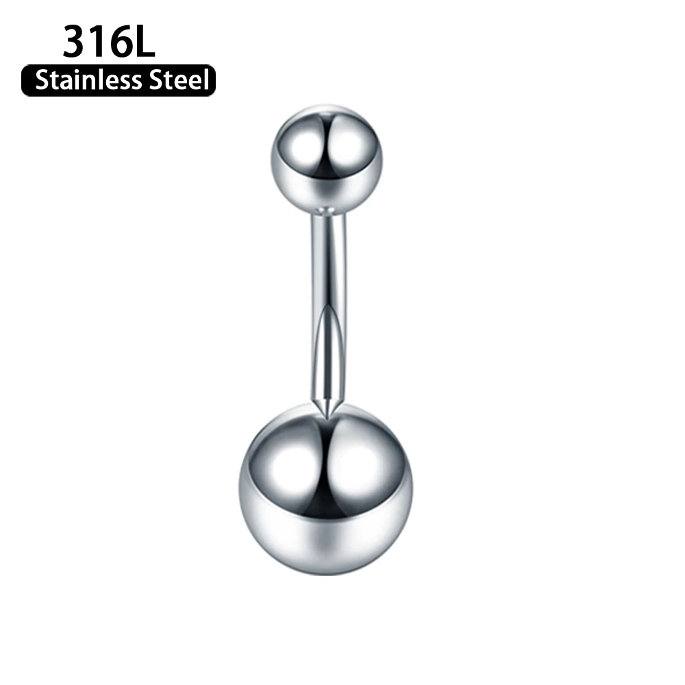 1/10pcs14G Piercing Navel Surgical Belly Button Rings 316Lstainless steel Piercing Body Jewelry Goth Ombligo Ball Nombril