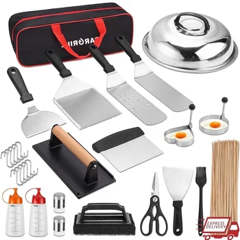128PCS BBQ Tool Set Griddle Accessories 1