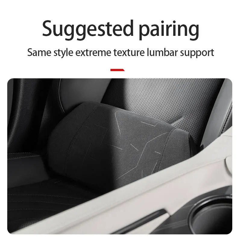For ZEEKR 001 Suede neck pillow lumbar support Headrest backrest cushion car seat accessories