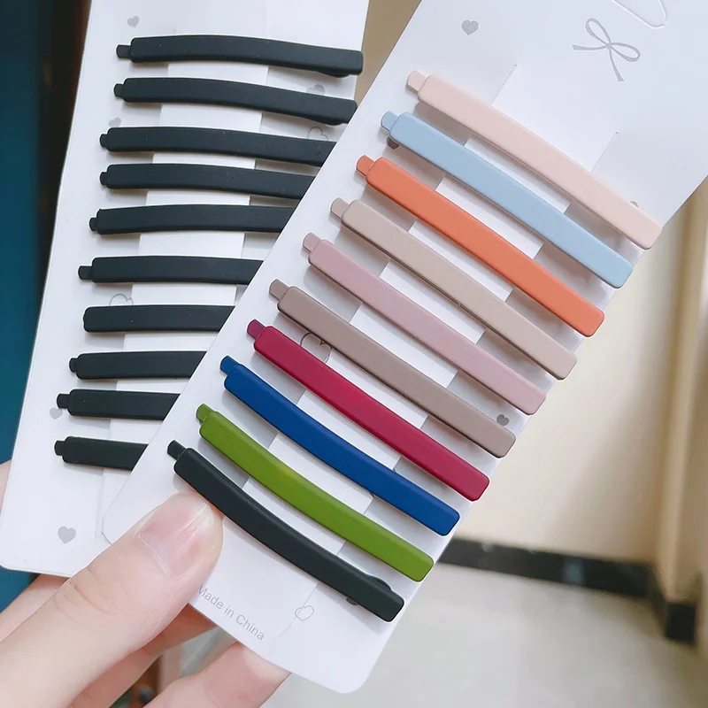 매트 믹스 컬러 10 개/대 헤어핀 BobbyPins 여자 여자 헤어 클립 스트레이..