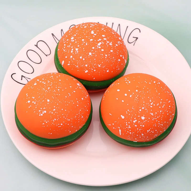 

Pinches Soft Hamburg Antistress Toys Children's Sensory Novelty Stress Relief Toy Kids Gifts TPR Simulated Burger Bread Dumpling