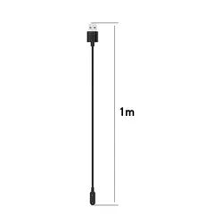 100cm USB Type-C Charging Dock Charger Adapter Cable for Huawei Watch Fit 3 (USB black)