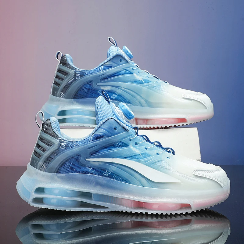 Men's Casual Shoes, Breathable and Comfortable Lining, Elastic and Soft Sole, with a Rotating Buckle Design, Available in Four Colors, Comes with a Cool Glow-In-The-Dark Effect, Perfect for Everyday Wear, Versatile Style