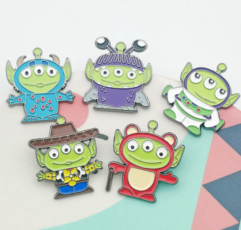 DISNEY Toy Story Alien Cartoon Cute Personalized Metal Brooch Cothes  Jewelry| | - AliExpress