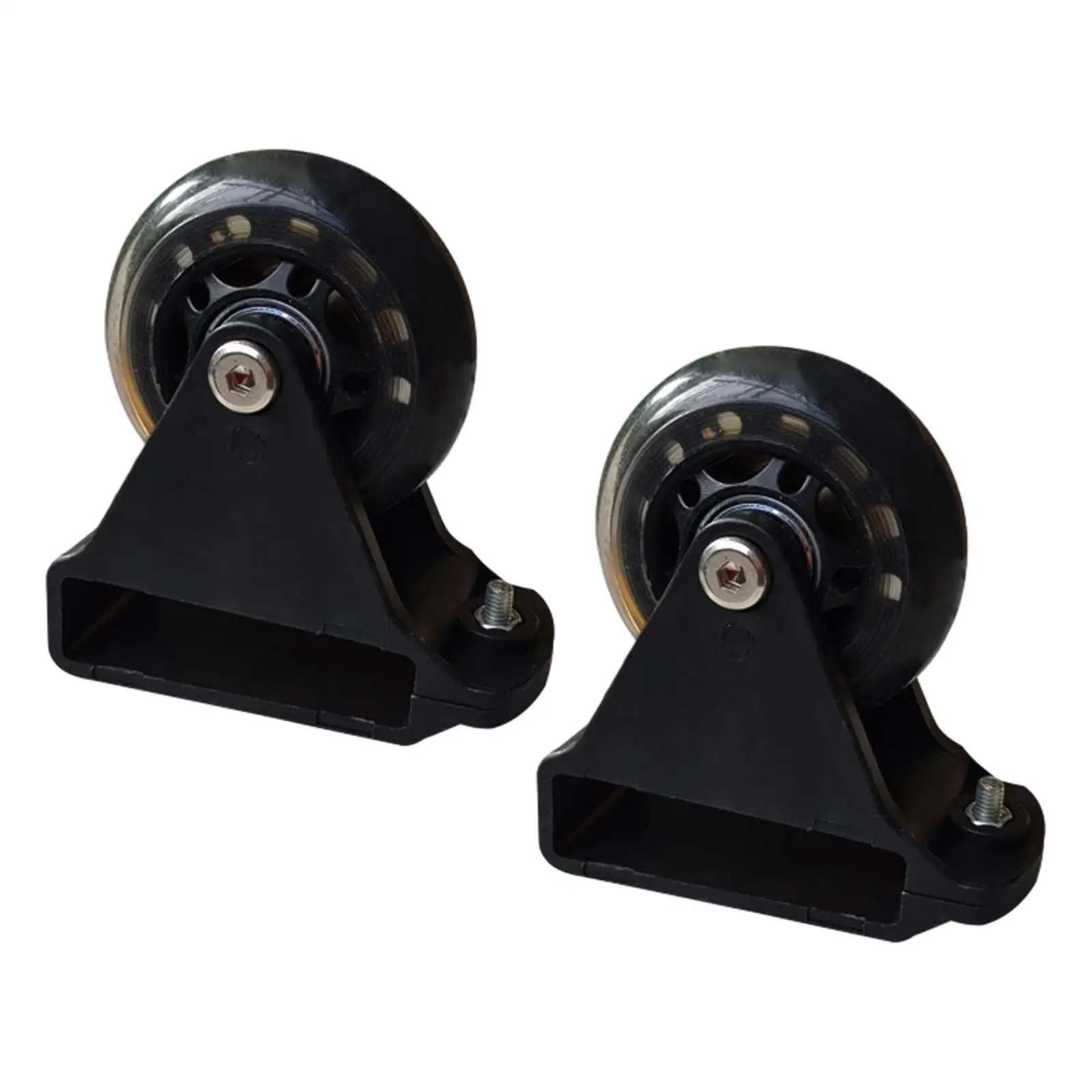 2 Pieces Leveling Casters Ladder Caster Extension for Equipment Shelves