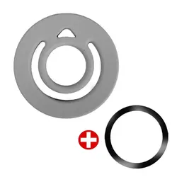 Universal Magnetic Silicone Finger Ring Grip - Strong Magnet Circular Phone Holder with Ring Shape Design (GRAY)
