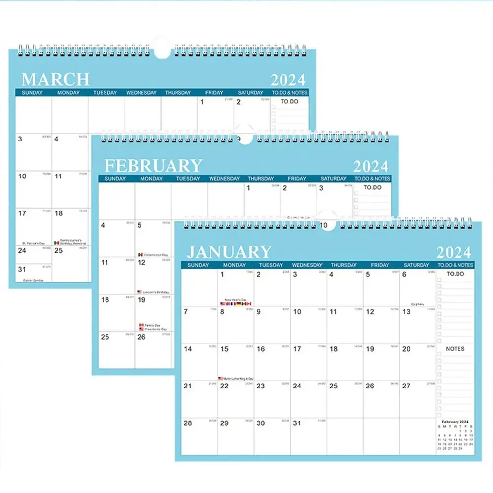 Calendário de Parede Grande Lista de Tarefas Anual Mensal Semanal Diariamente Planejador Agenda 2023 2024