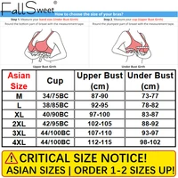 FallSweet 4 pièces/ensemble soutiens-gorge Push Up sans fil pour femmes sans couture grande taille Bralette sous-vêtements confort respirant Invisible Lingerie 6