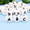 LOFCA 10pcs 12mm Silicone Alphabet Beads BPA Free Baby Teething Alphabet Beads Food Grade Baby Teething Beads DIY Bracelet Neckl 6