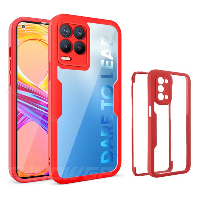 360 Doppel-Frontfolie Hartschale für OPPO Realme C21Y 9 9i 8 8i 7 6 Pro A54 A74 A94 A33 A55 A52 A72 Clear Cov_voghion.com