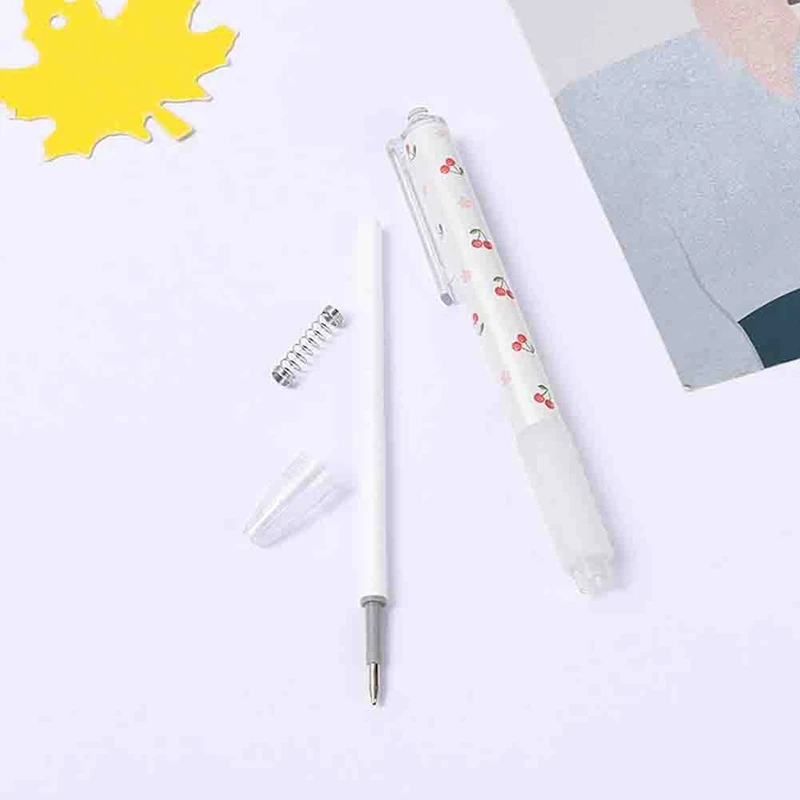 벚꽃 프레스 젤 펜, 글쓰기 일기장 메모 학생 문구, 검정 미세 포인트, 0.5mm, 10 개
