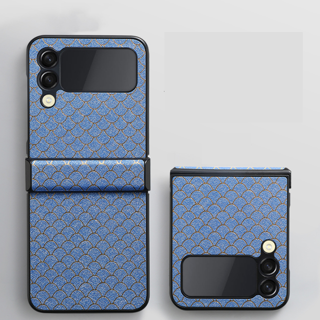 Flip 3 Funda Case for Samsung Galaxy Z Flip 3 Fish Scales Glitter Hinge Coque Full Shock Proof Protetcion Phone Case Cover