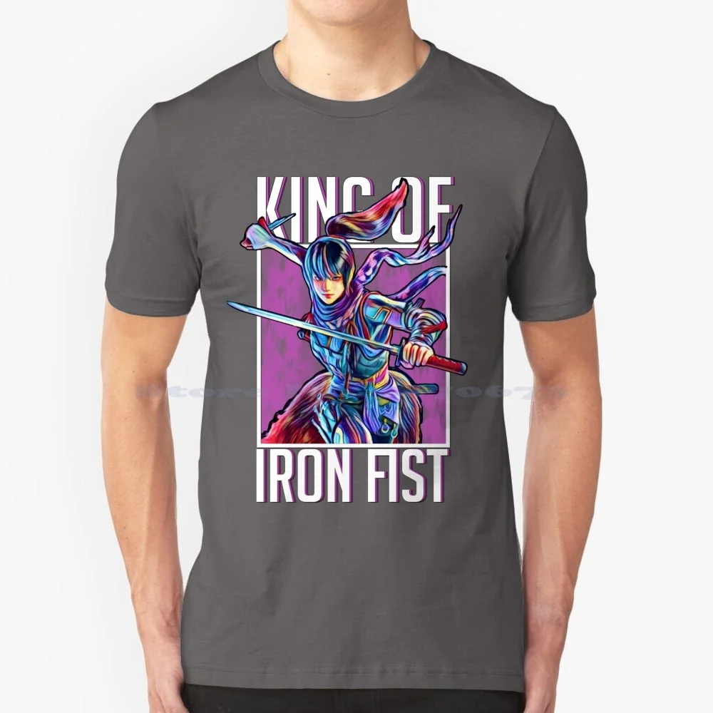 King Of Iron Fist-Maglietta Kunimitsu 100% Cotone Tee Tekken Fighting Game Comunità Fgc King Iron Fist Devil Tournament 7 Tag