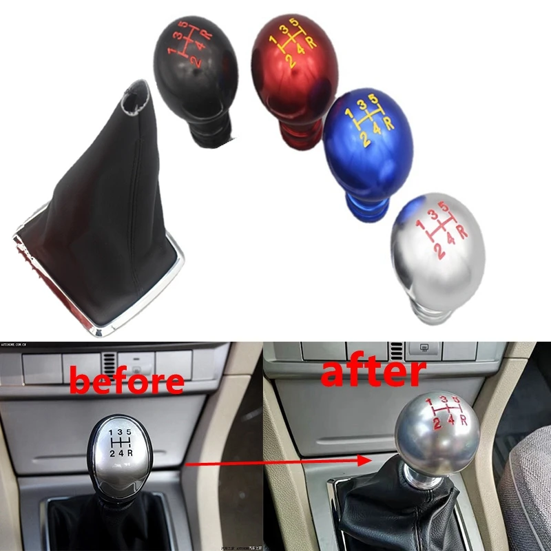 Car Modify Style 5 Speed Aluminum Manual Gear Shifter Knob Alloy Gear
