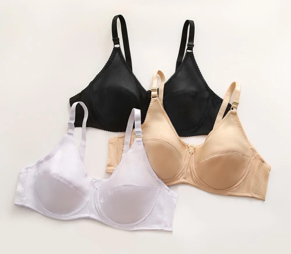 Deep V Push Up Bra Women's Underwear Full Coverage Cotton Bralette  Adjusted-straps Lingerie Minimizer Size