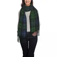 Personalized Print Black Watch Ancient Original Scottish Tartan Scarf Women Men Winter Fall Warm Scarves Shawls Wraps 2