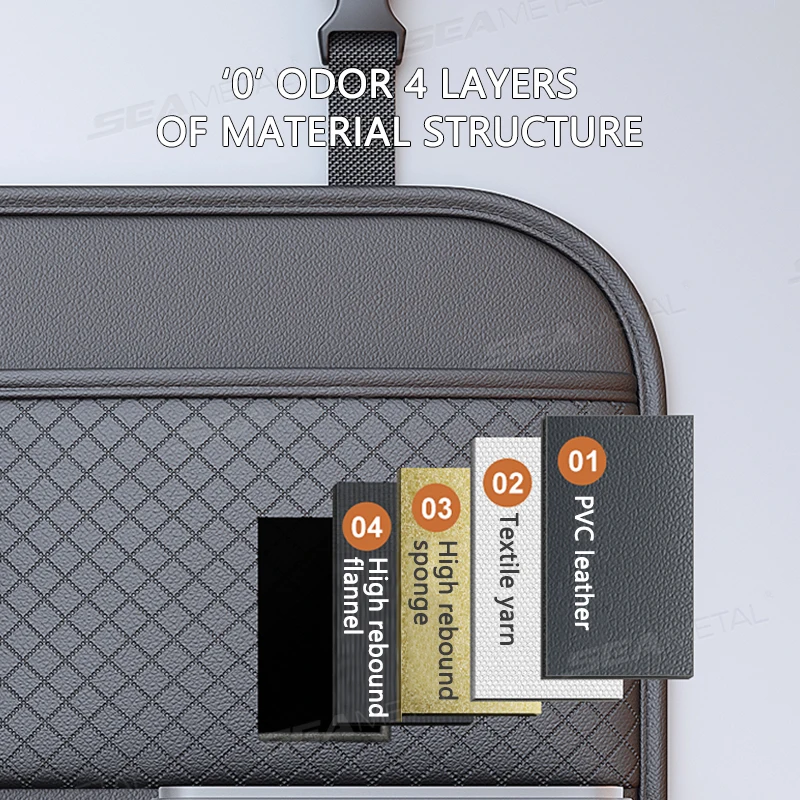 Premium PU Car Seat Back Organizer Storage Bag