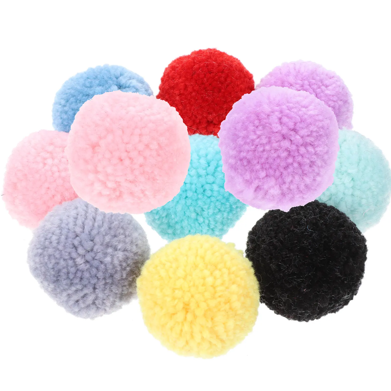 공예품을 위한 12Pcs 폼폼 공 DIY 모자 의류 쥬얼리 머리 장식 장식 공예 용품 모자 및 모자를 위한 다채로운 폼폼