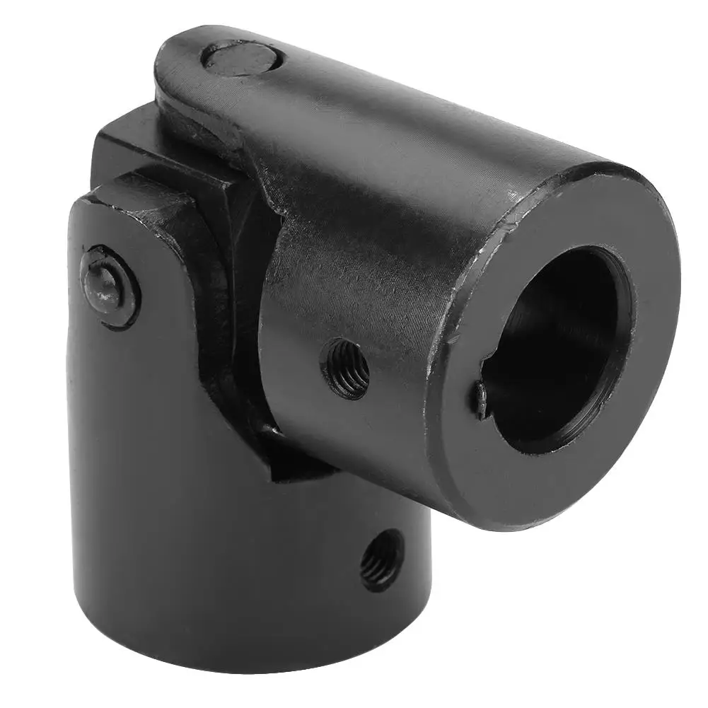 High-Quality 25x49x108mm Universal Joint Coupling Motor Connector with Keyway-Durable Black Metal U-Joint