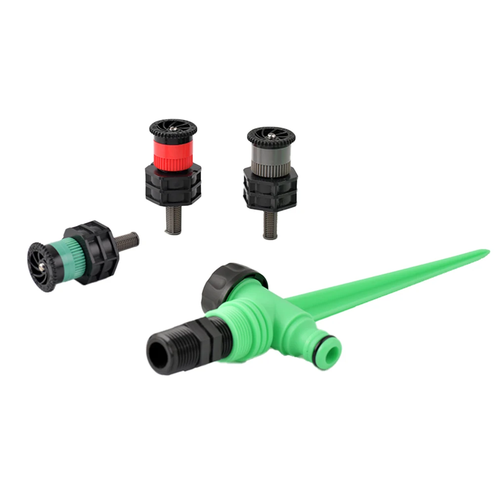 

0-360° Automatic Sprinkler Lawn Irrigation Head Adjustable Rotating Nozzle Plant Watering System With Plastic Spike Support