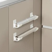 4/2pcs Kitchen Bath Wall Mount Plastic Poly Trash Waste Bag Roll Holder Dispenser Freshness Film Roll Storage Rack for Closet 2