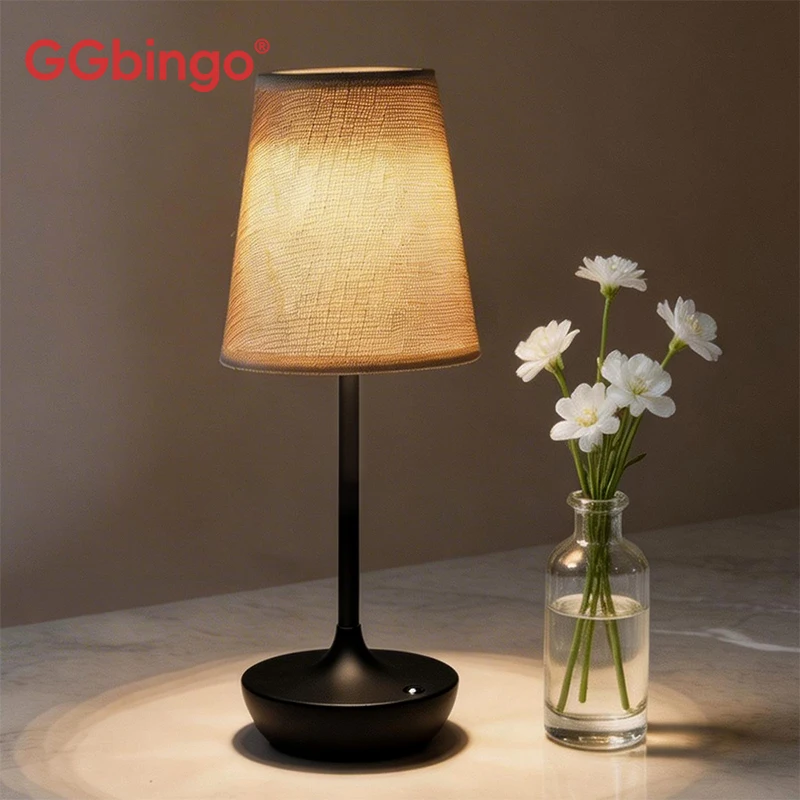 GGBingo New Vintage Table Lamp Cloth Design Lampshade Night Lighting Lamps