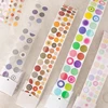 Tape Stickers DIY Stickers Colourful Circular Patterns Handbook Decoration Materials Stickers Tape Journal Stickers Tape 1