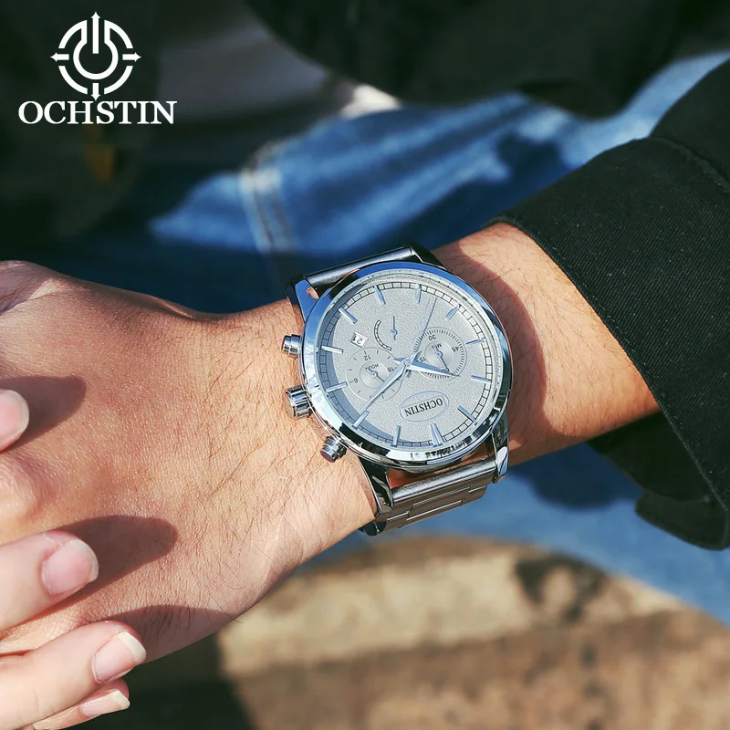 OCHSTIN Hot Model 2024 Sport Street Mariner Series Waterproof Wristwatch Multifunction Quartz Movement Men's Quartz Watch