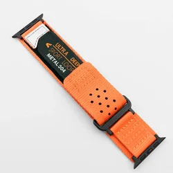 Enhanced Sport Nylon Strap for Smartwatch - Versatile Wristband Bracelet (Orange)