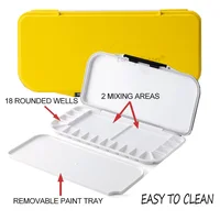 18 Wells Watercolor Paint Palette, Portable Folding Paint Palette for Watercolor, Acrylic & Oil Paints Wonderful box for Artists 1