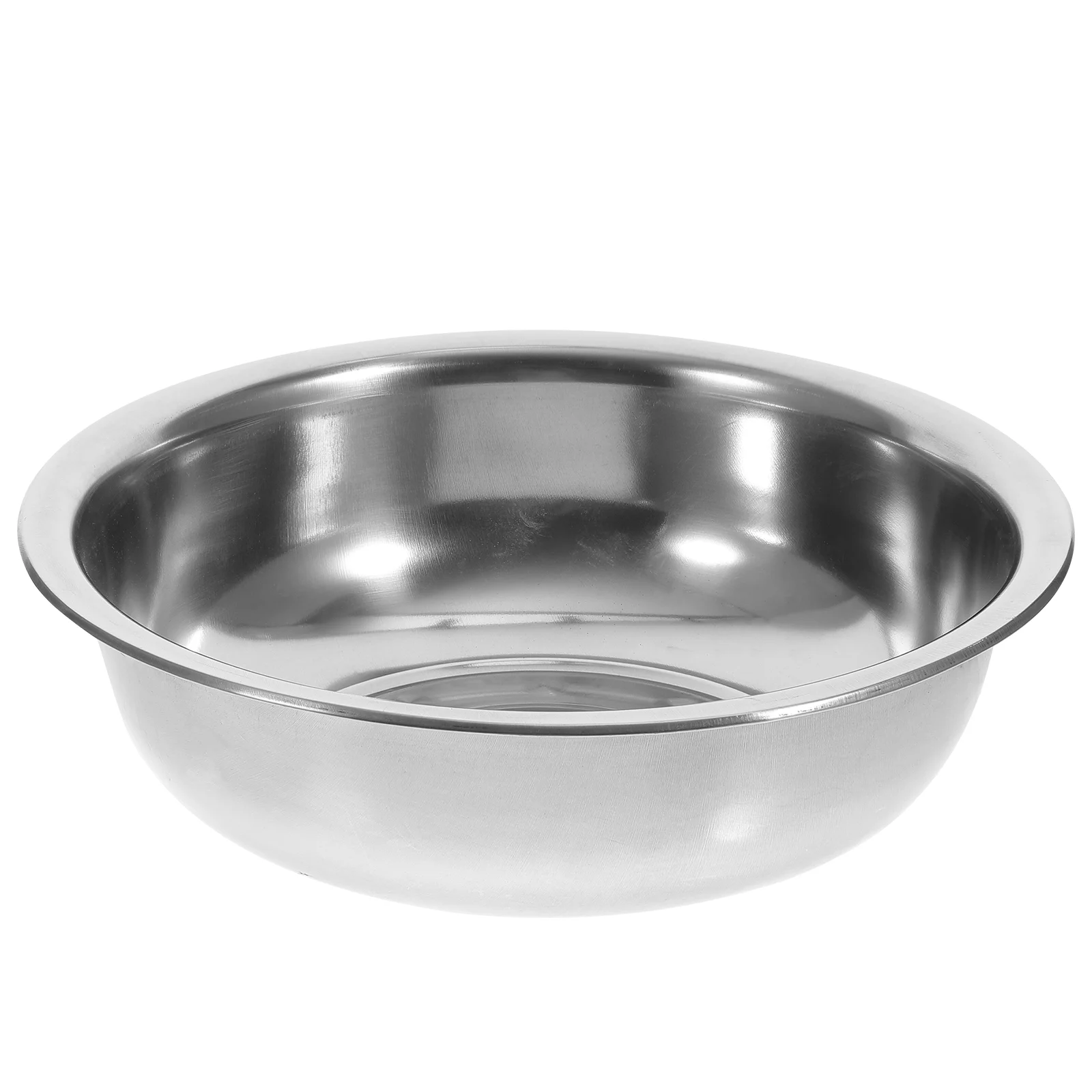 1pc Household Stainless Steel Basin Thickened Soup Bowl Home Tableware (Silver)