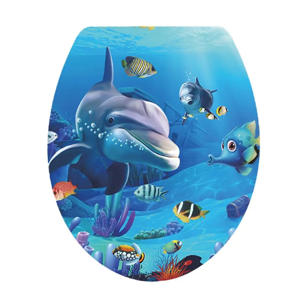 Bathroom Sticker Strong Adhesion Sea World Toilet Sticker Waterproof Pvc Bathroom Decoration Decal For Room Wall Art Toilet