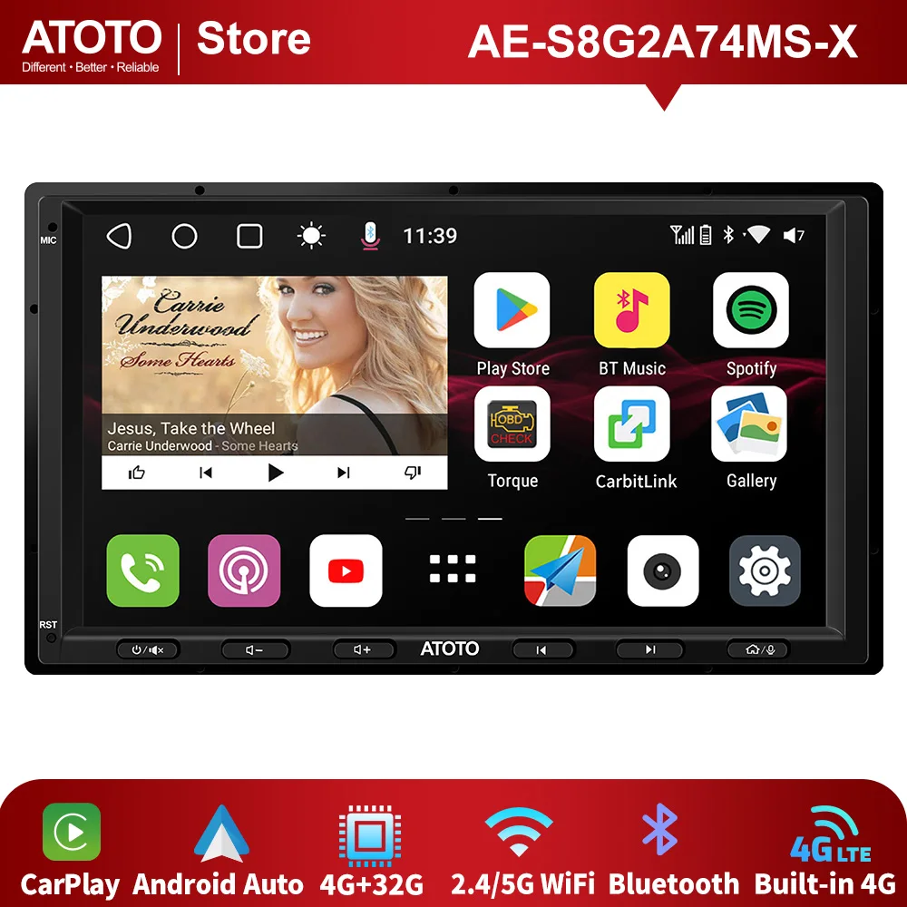 ATOTO S8 MS Android 2 Din Car Radio 7 Inch QLED Display Car Stereo