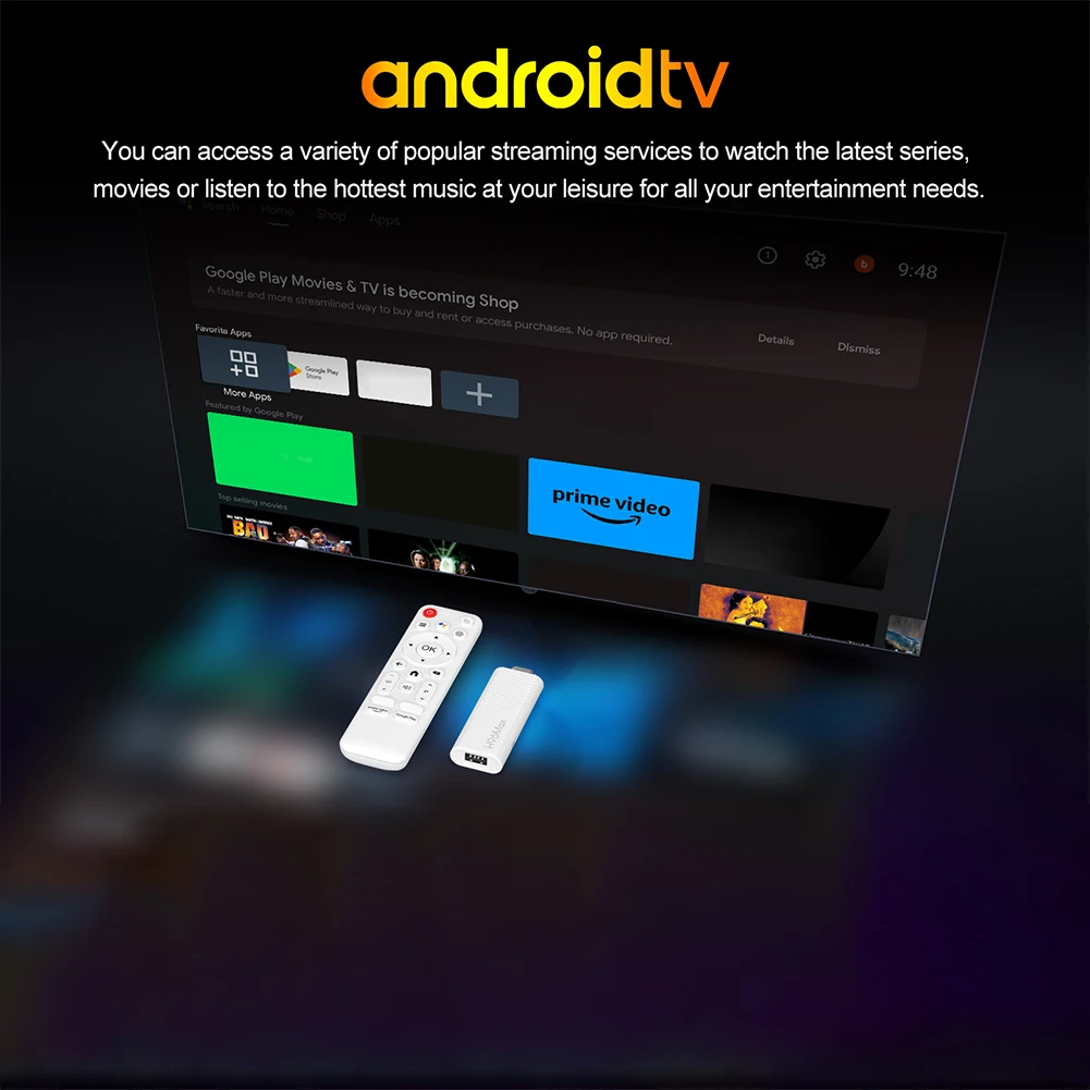 2024 New Android 14.0 H96Max H313 Mini TV Stick Allwinner Quad Core 4K HDR Wifi6 Wifi 2.4G Game Media Player Smart TV-Box