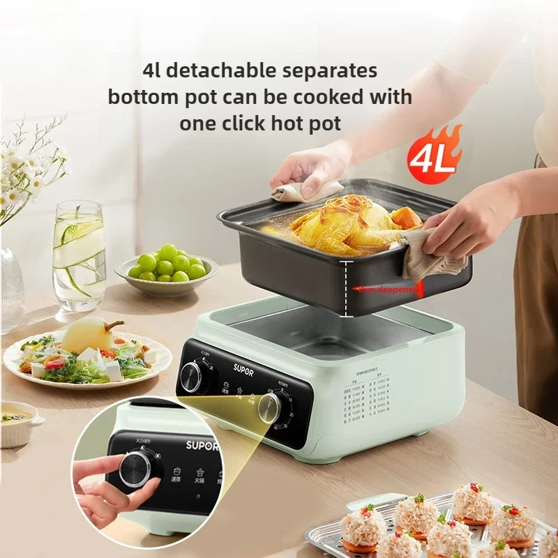 Supor electric steamer multi-functional household three-layer stainless steel steamer new model electric cooker 220V