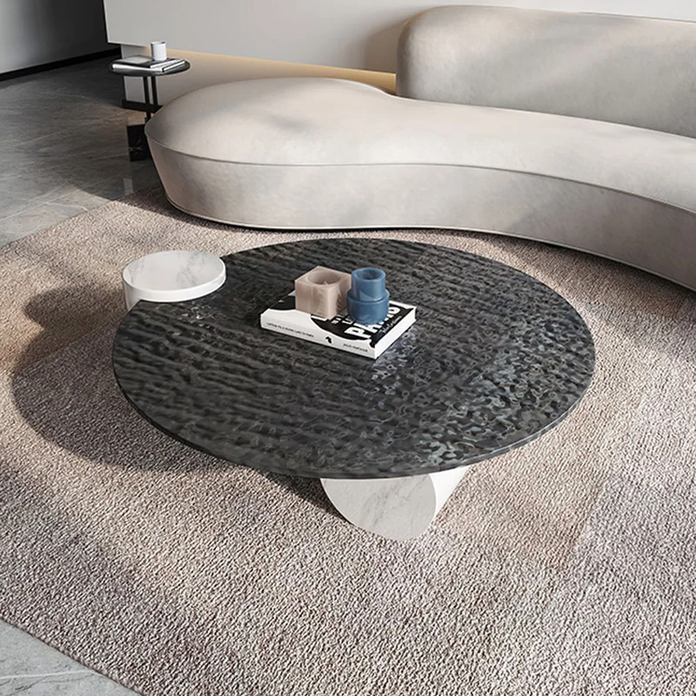 

Living room furniture tempered glass round coffee table modern office table outdoors coffee tables