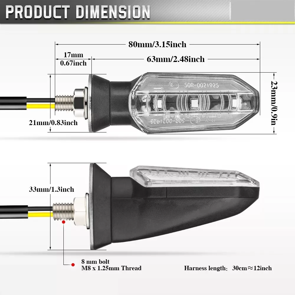 펜더 엘리미네이터 테일 깔끔한 Led 테일 턴 시그널 라이트 KAWASAKI KLX 300 KLX300SM 2020-2023