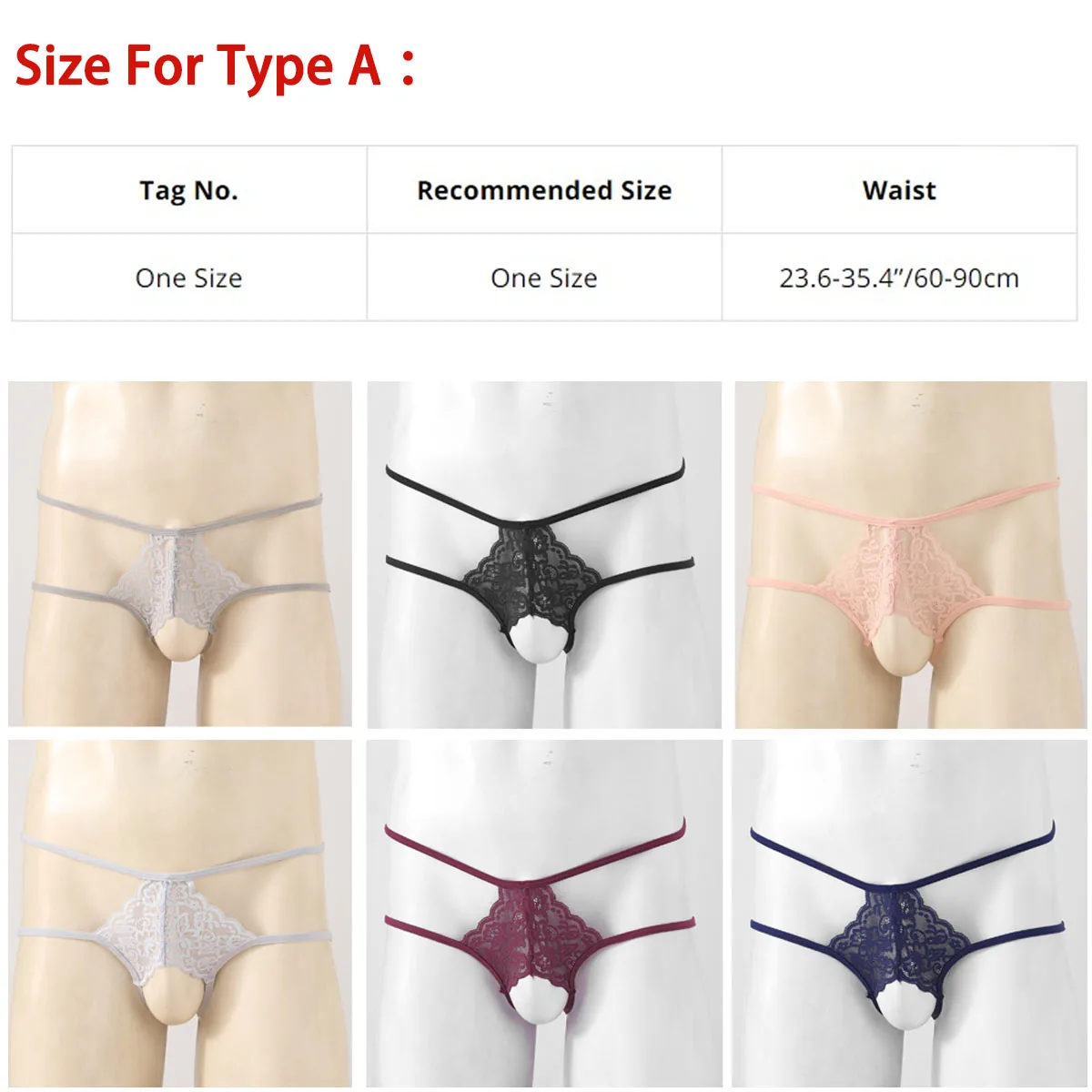 Men Lingerie Briefs Sissy Lace Crotchless Panties Gay Male Sexy See-through Open Butt Briefs Underwear Exotic Penis Hole G-string men stretch g string panties,men stretch thong underwear,men lingerie briefs
