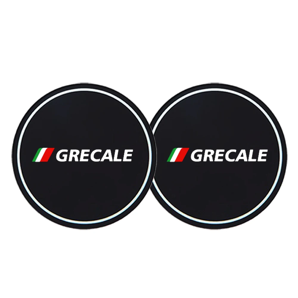 2Pcs Car Coasters Water Cup Slots Non-Slip Mat Waterproof Water Cup Mat Drink Pad For Maserati Granturismo Ghibli MC20 Grecale