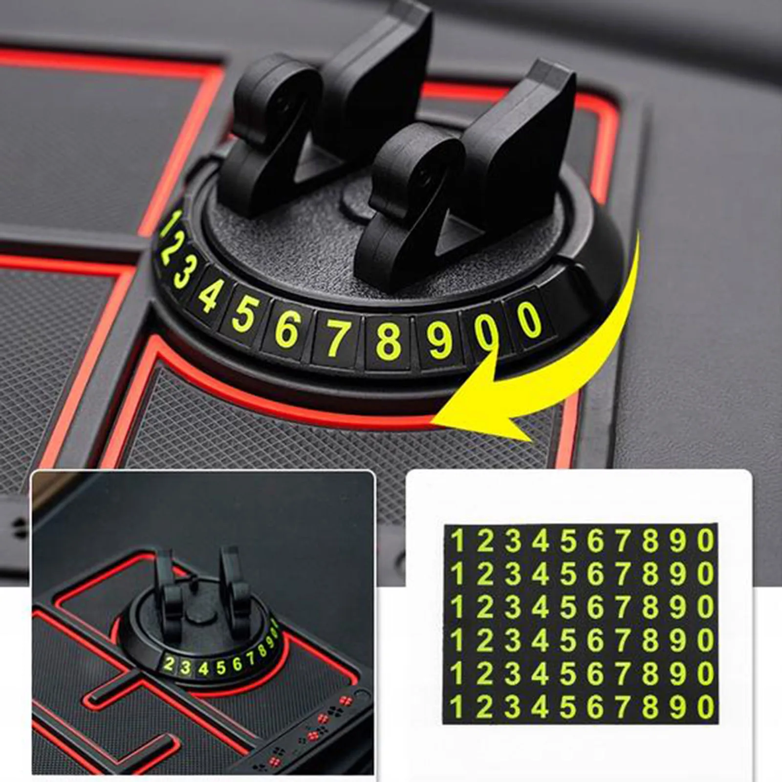 Vehicles Mat Pad Phone Holder Mobile Anti-slip Multifunctional NON-SLIP For Wear Automotive Led Led Strip Lights for Cars automotive accessories