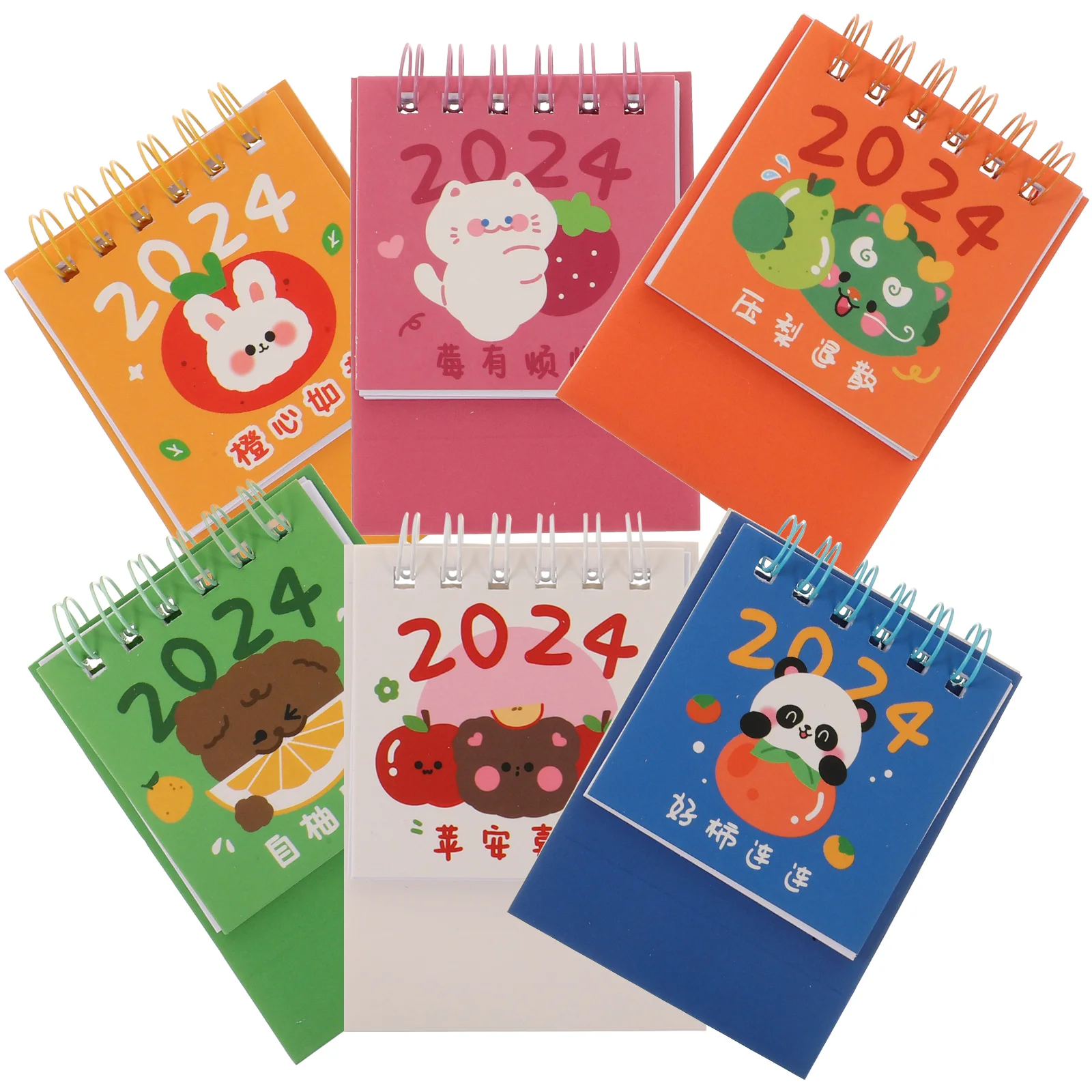 

Mini Desk Calendar Small Calendars Rabbit Themed Bunny Adorable Paper Miniature Monthly Office Student