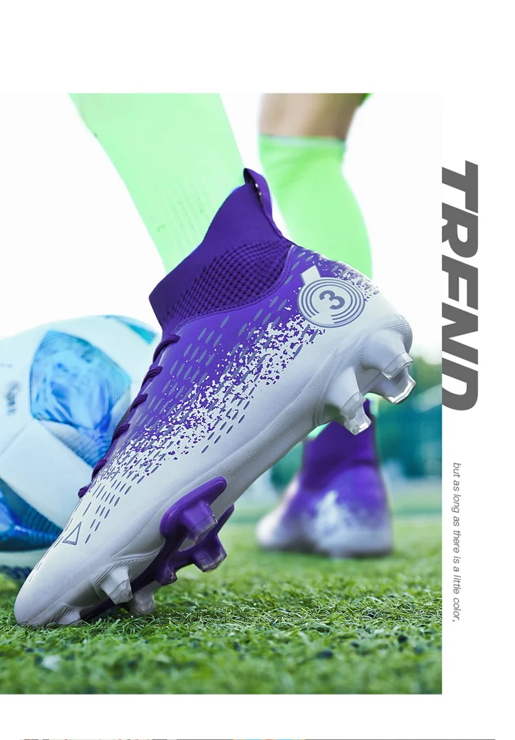 Vīriešu futbola apavi ar radzēm, sporta apavi, futzāla bērnu futbola zābaki, iekštelpu un āra treniņu apavi, neslīdoši apavi_voghion.com