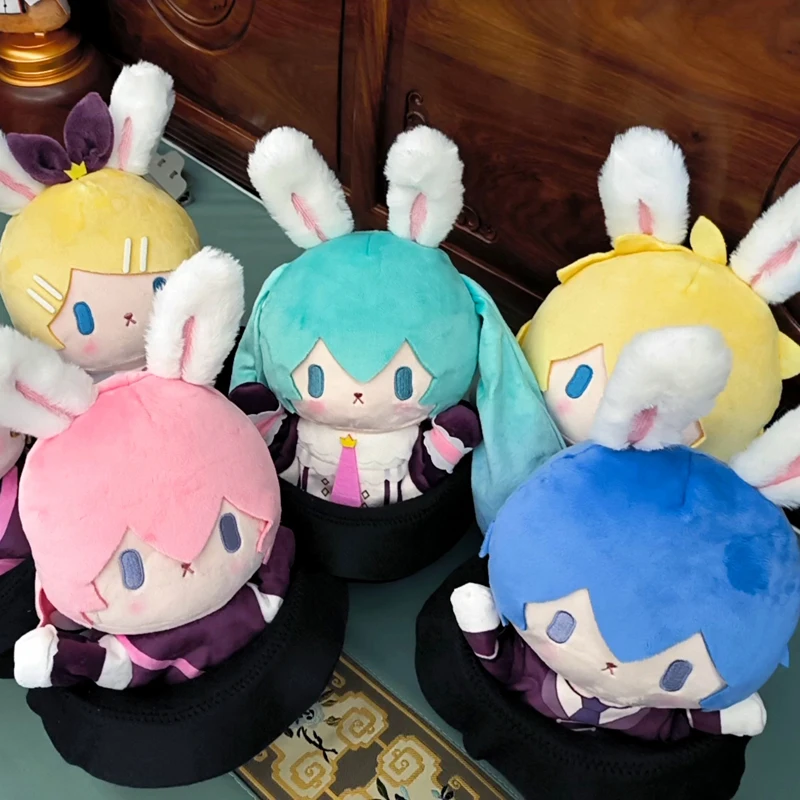 

Original Hatsune Miku Happy Magic Tour Series Plush Miku Rin Len Luka Meiko Kaito Toys Soft Plushie Dolls Pillow Kids Toy Gift