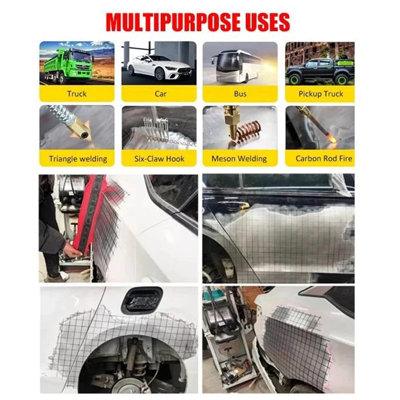 Kit de reparación de abolladuras para carrocería de coche, soldador por  puntos, extractor de abolladuras, 3000W, 7 modelos - AliExpress