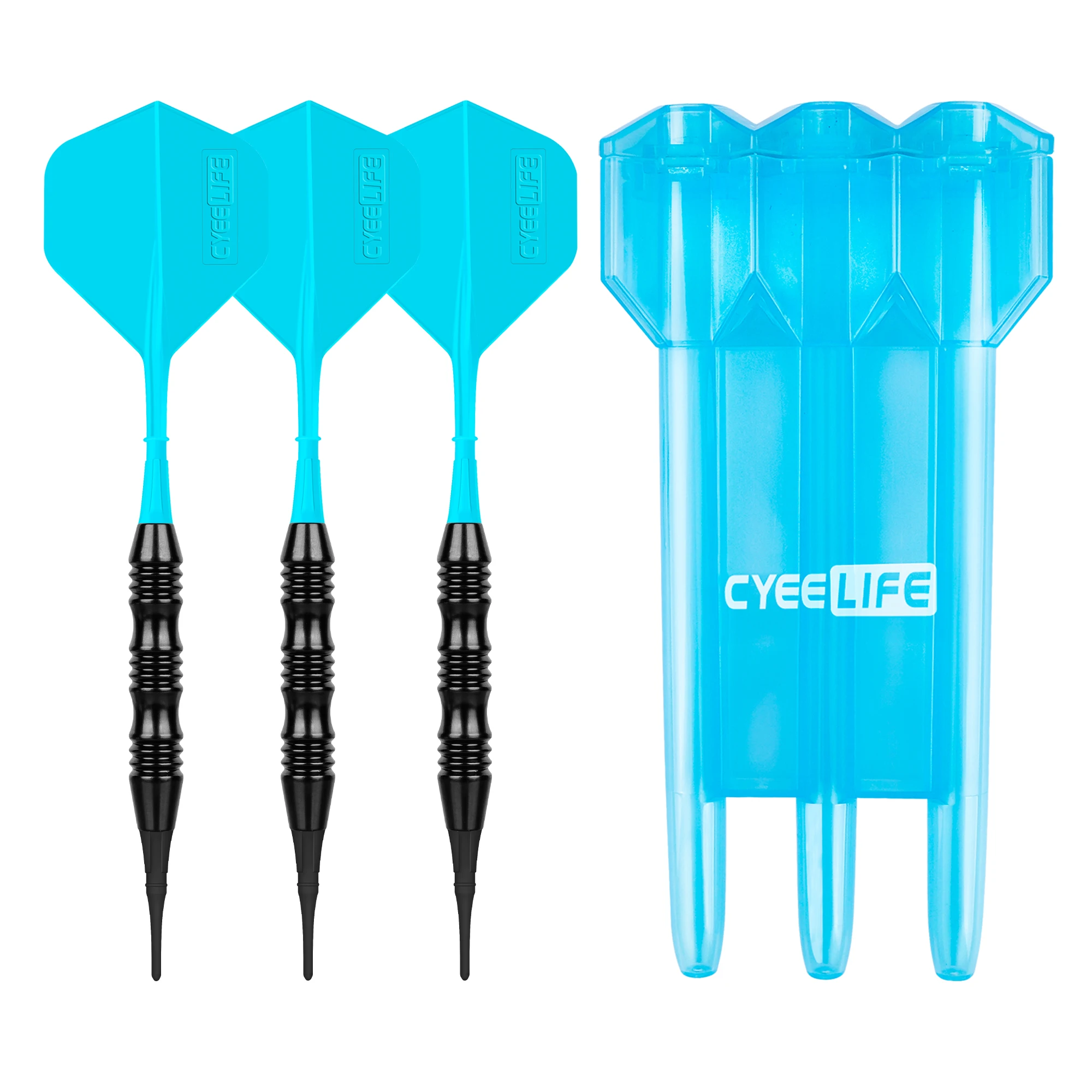 CyeeLife-Fléchettes professionnelles à pointe souple d'intérieur, jeu de fléchettes électroniques, boîte de rangement en plastique, 20g