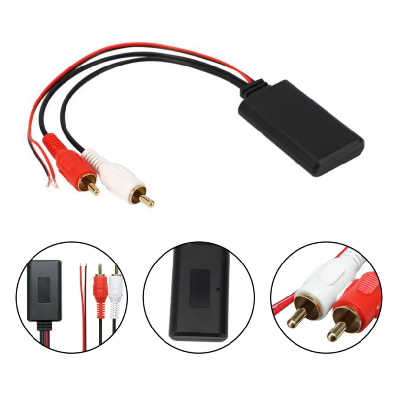 Car Wireless Bluetooth Receiver Module AUX Adapter HIFI Sound Music Audio Stereo Receiver for 2RCA Interface Audio Line