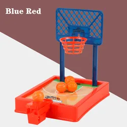 Interactive Mini Basketball Hoop Game for Kids: Tabletop Finger Shooting Fun for Two Players (Blue Red)