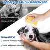 Pet Dog Shampoo Brush 2.7oz 80ml Cat Massage Comb 4