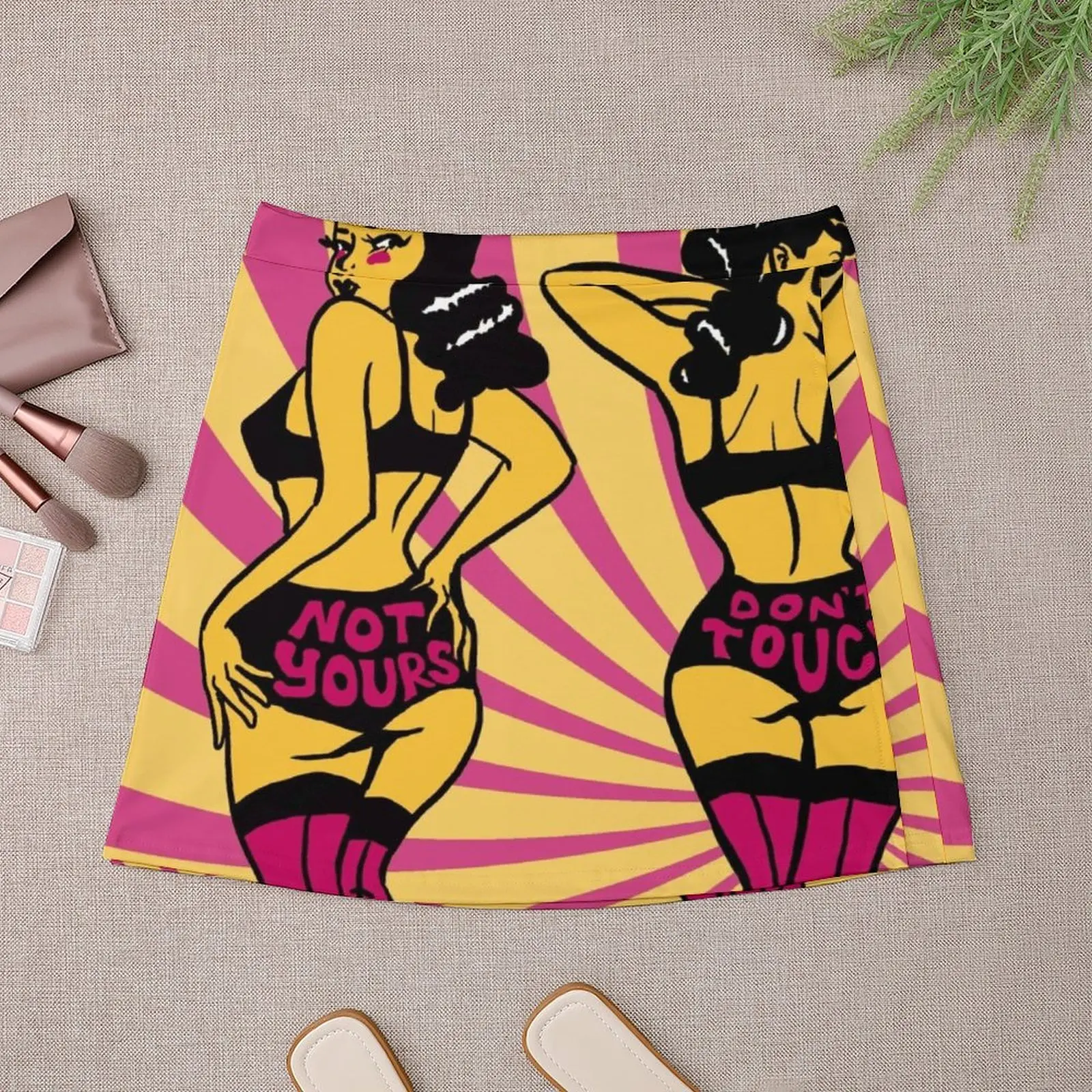 Not Yours, Don't Touch Mini Skirt women's summer clothing 2024 sexy skirt extreme mini dress